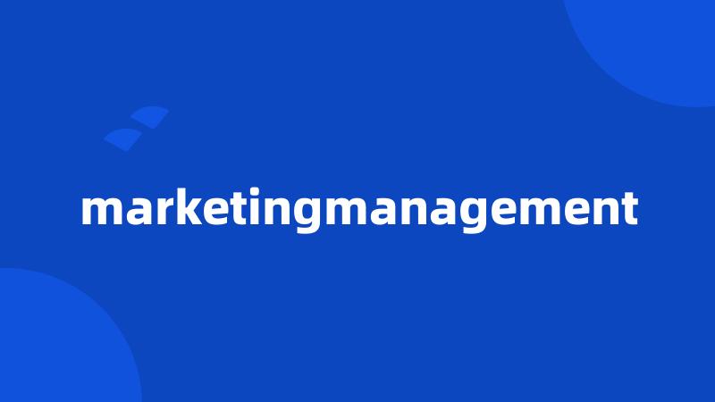 marketingmanagement