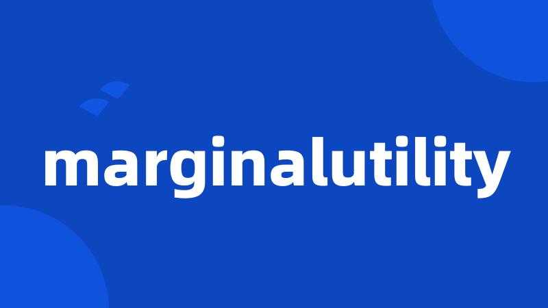 marginalutility