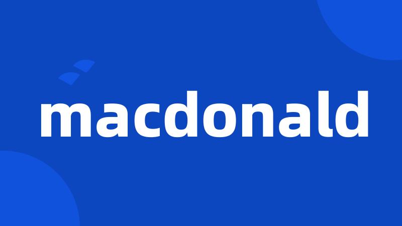 macdonald