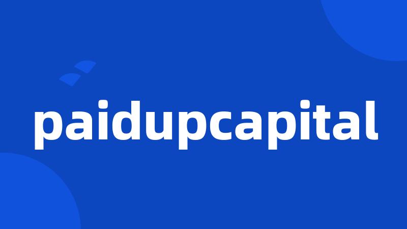 paidupcapital