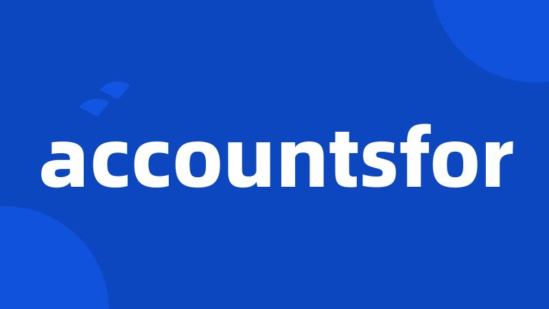 accountsfor