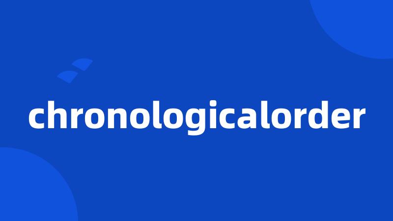 chronologicalorder