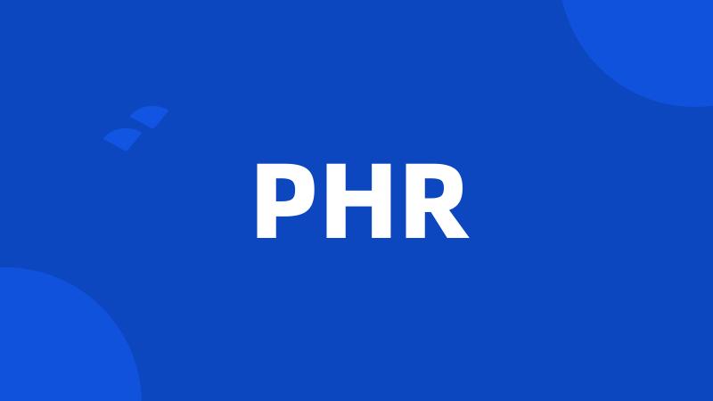 PHR