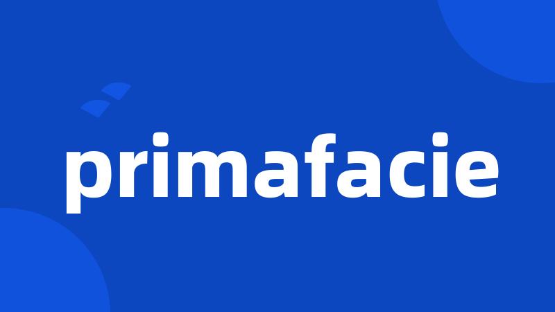 primafacie