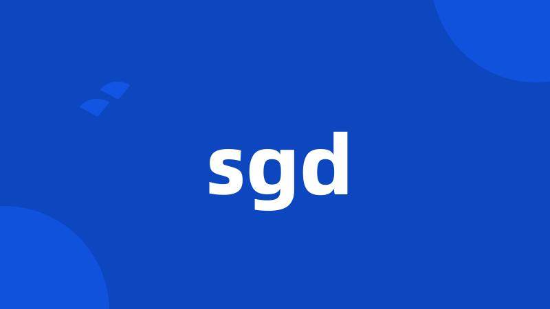 sgd