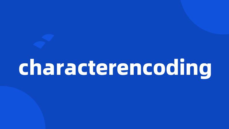 characterencoding