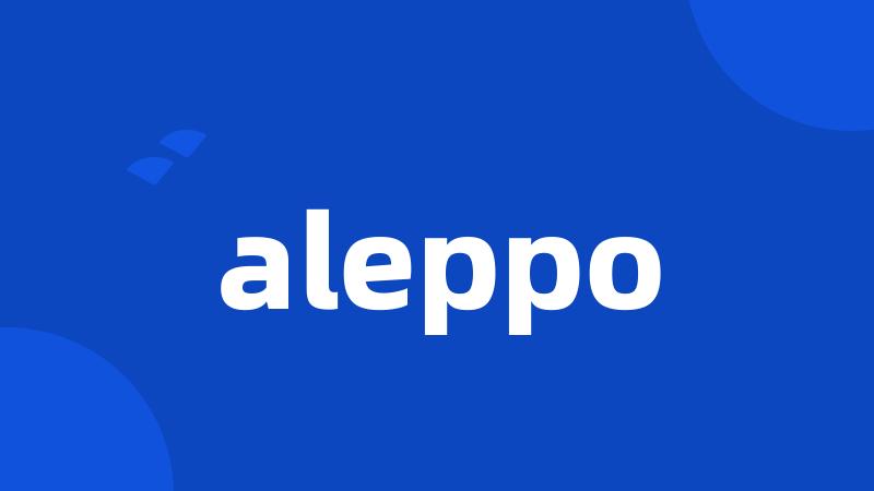 aleppo