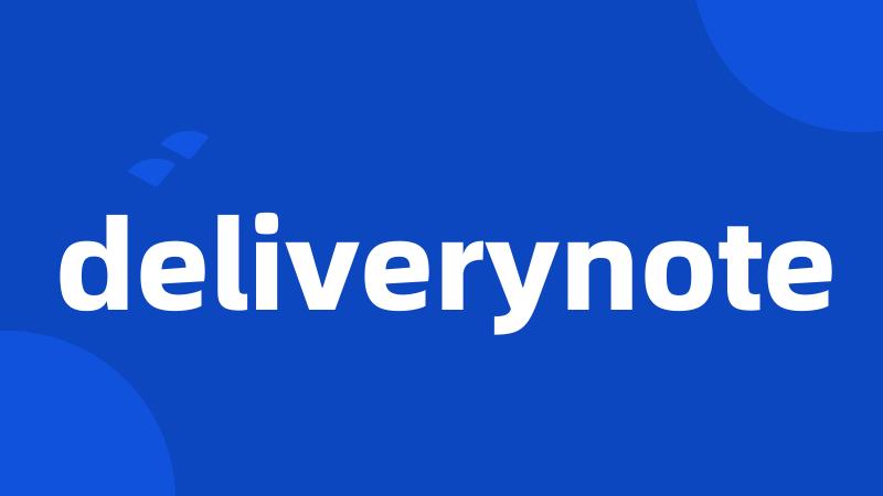 deliverynote