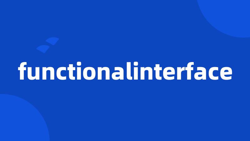 functionalinterface