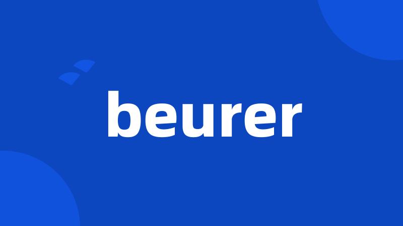 beurer