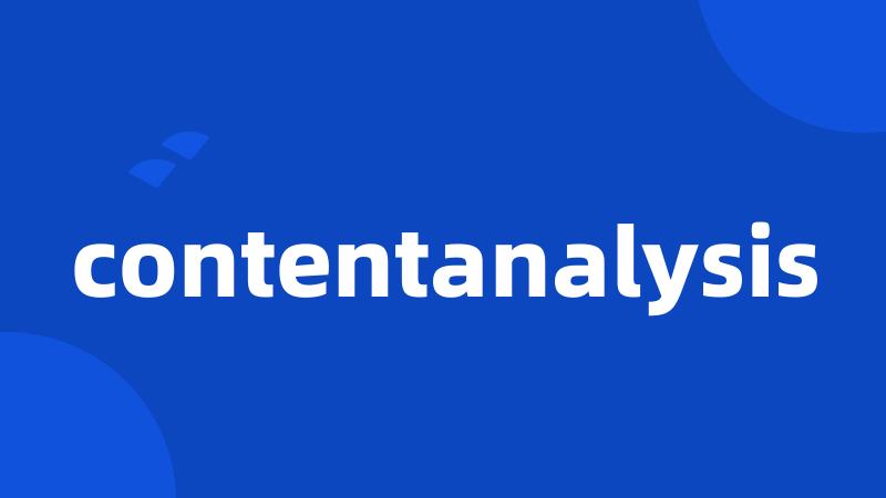 contentanalysis