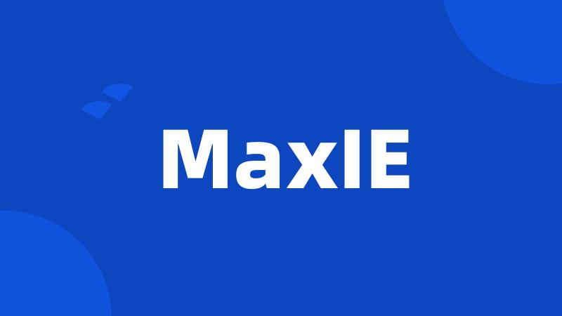 MaxIE