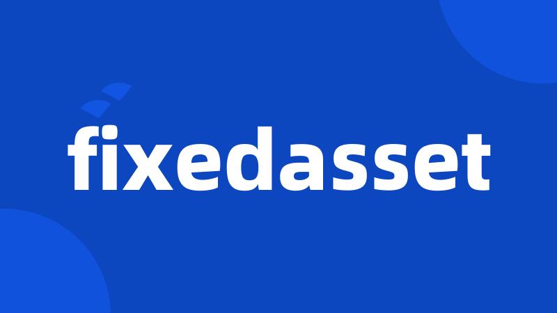 fixedasset