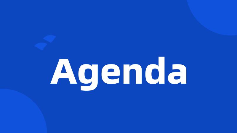 Agenda