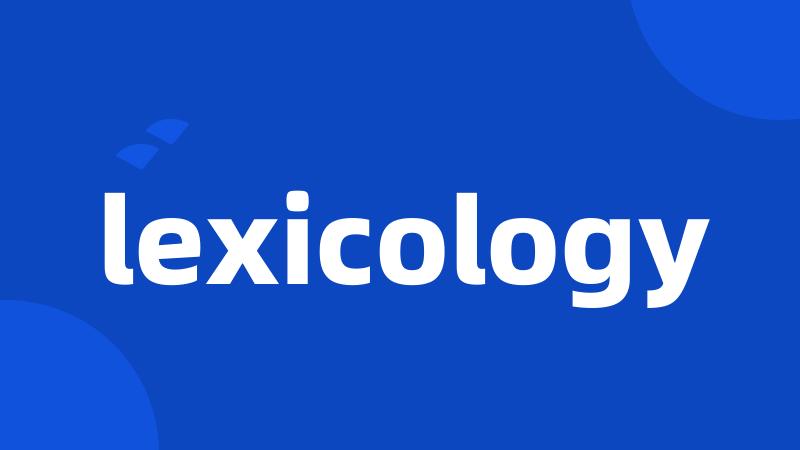 lexicology