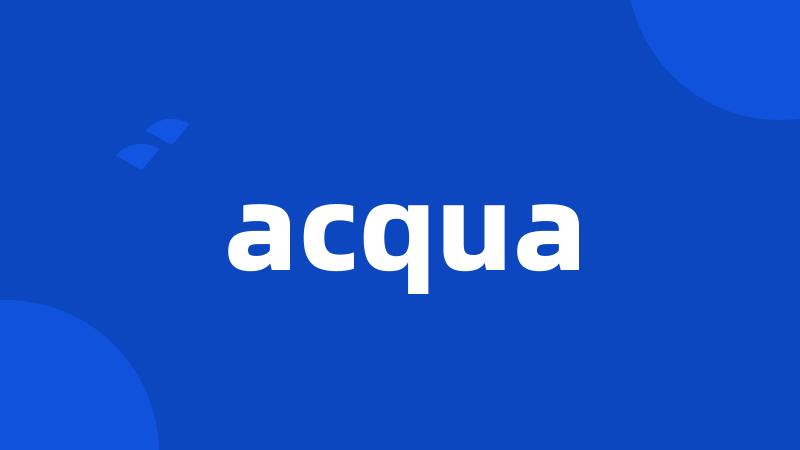 acqua