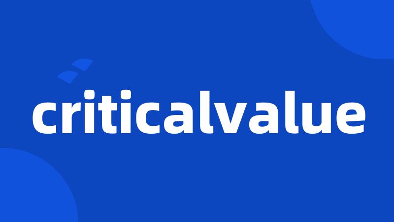 criticalvalue