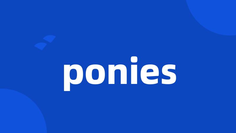 ponies