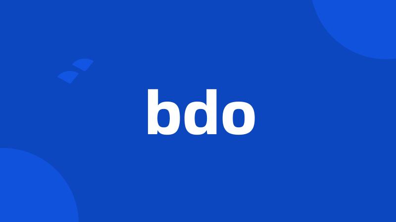 bdo