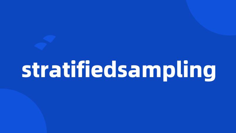 stratifiedsampling