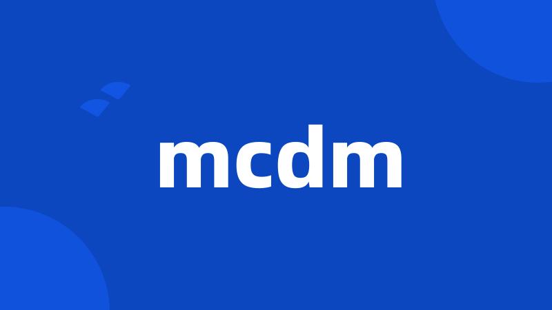 mcdm