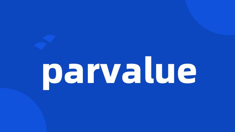 parvalue