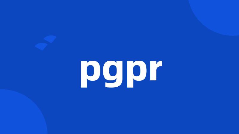 pgpr