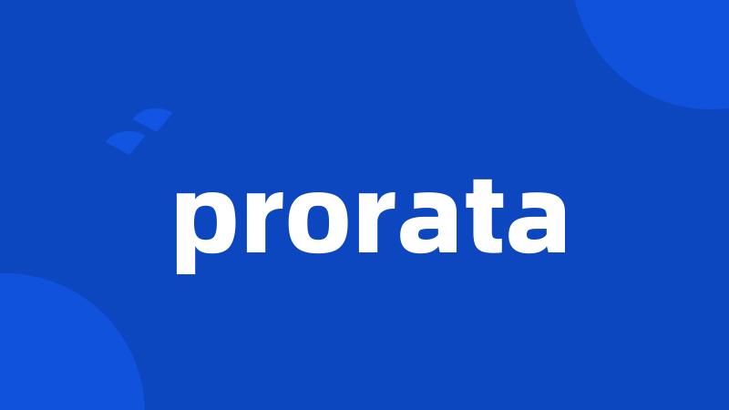 prorata