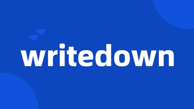 writedown