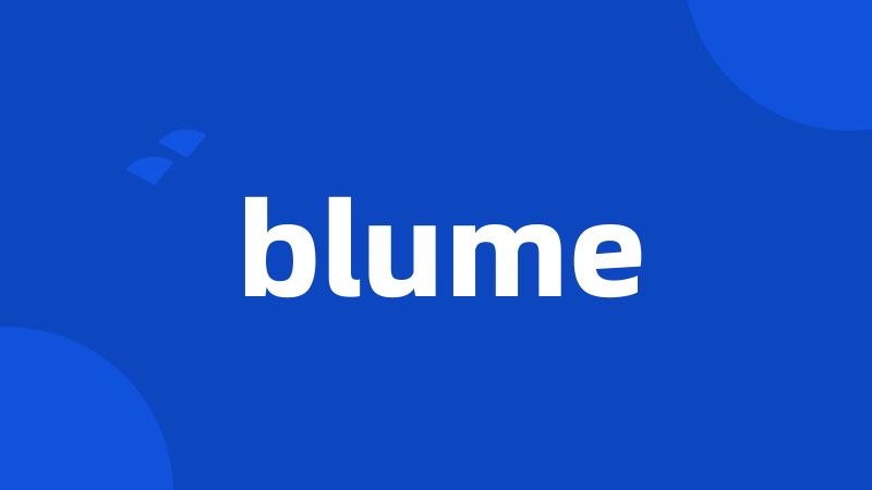 blume