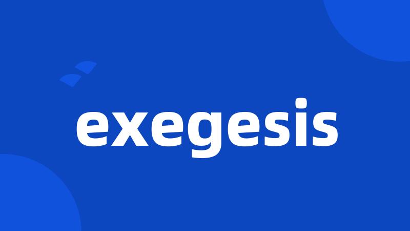 exegesis