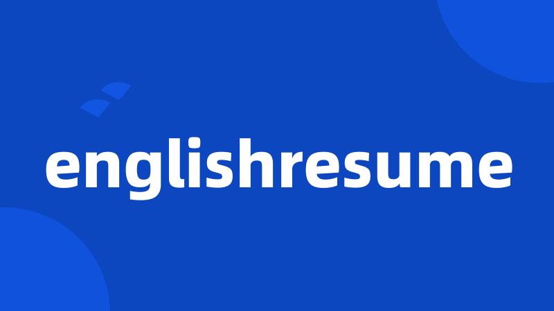 englishresume