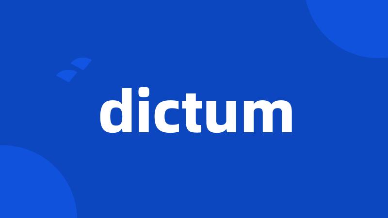 dictum