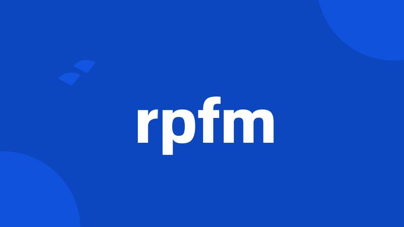 rpfm