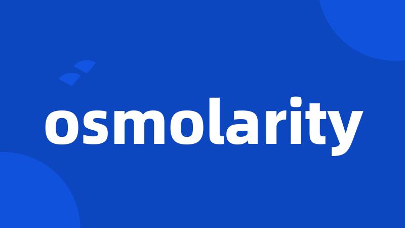 osmolarity