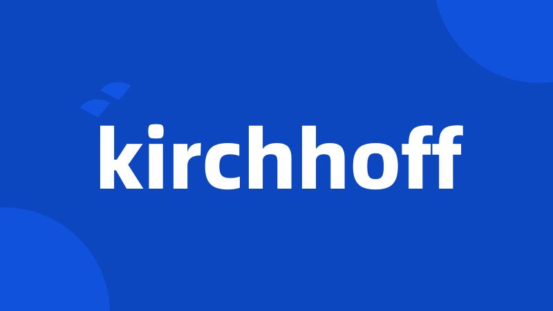 kirchhoff