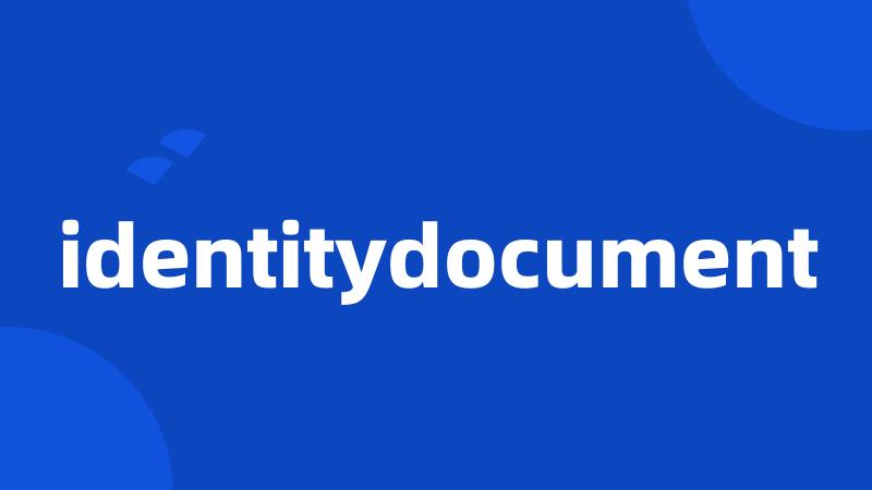 identitydocument