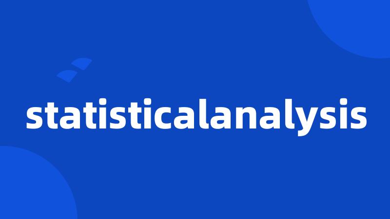 statisticalanalysis