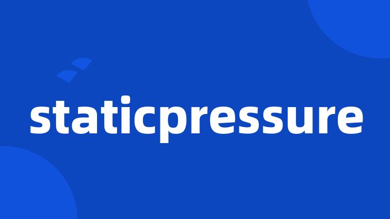 staticpressure