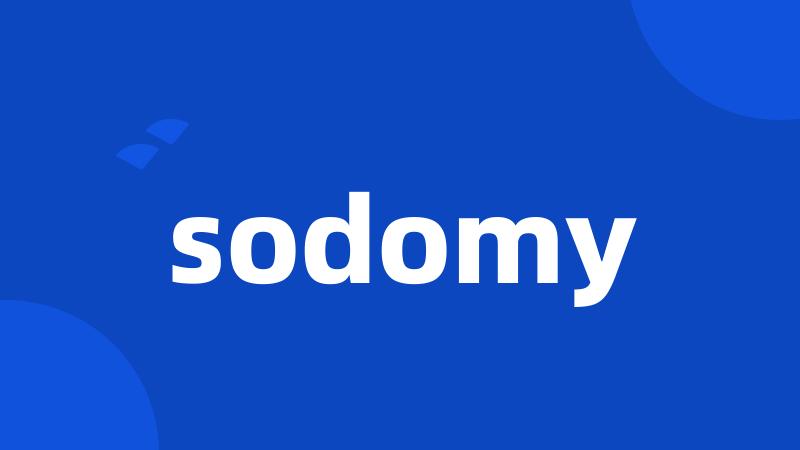 sodomy