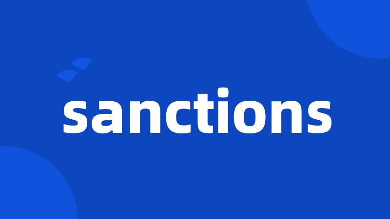 sanctions