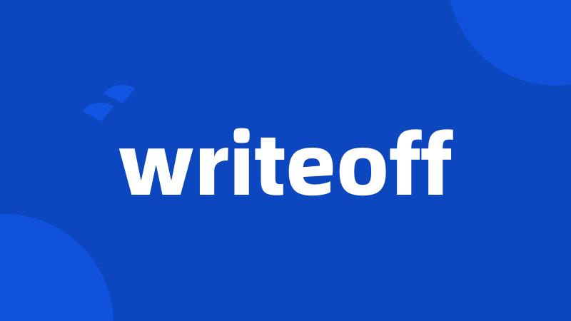 writeoff