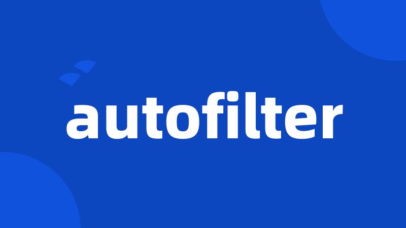 autofilter