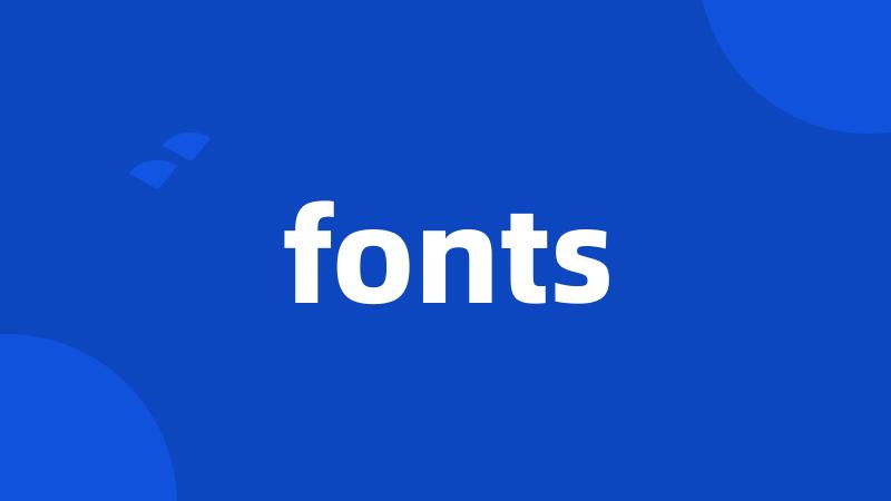 fonts