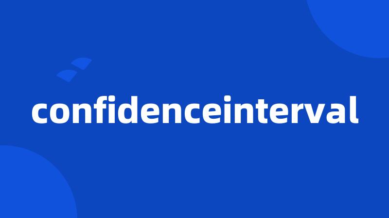 confidenceinterval