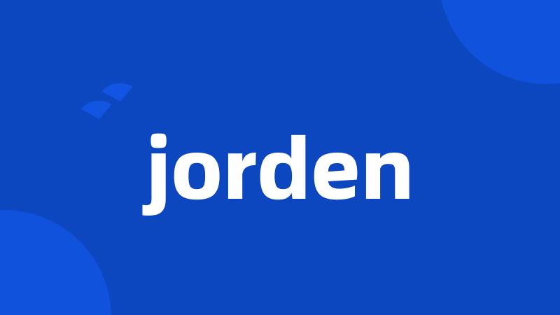 jorden