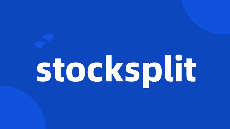 stocksplit