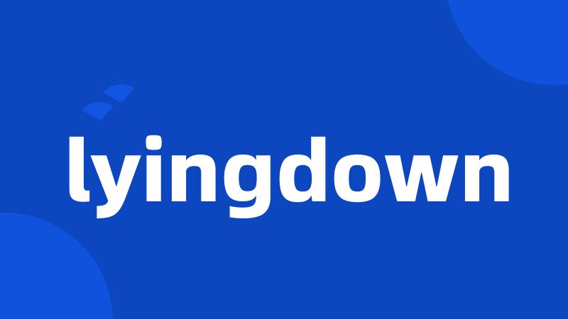 lyingdown