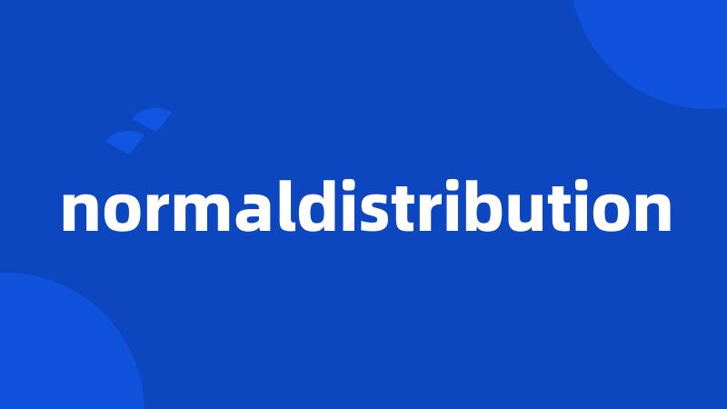 normaldistribution