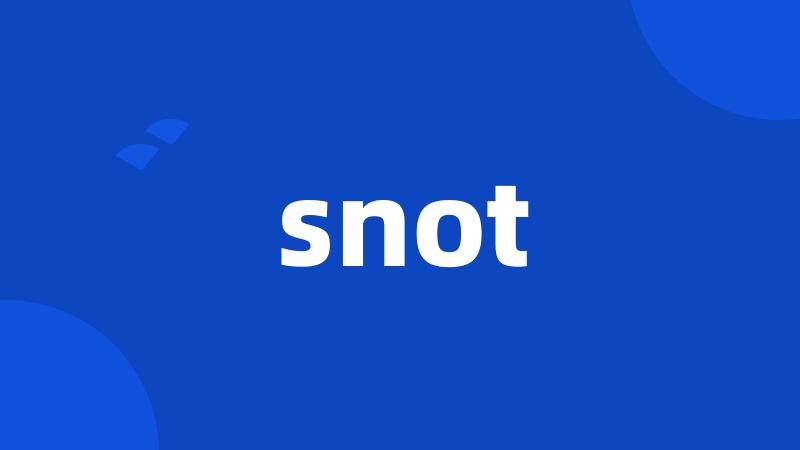 snot